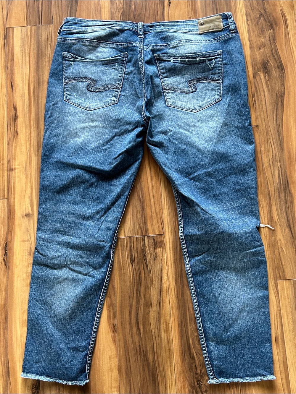 Silver Boyfriend Distressed Capri Jeans - Picture 8 of 9